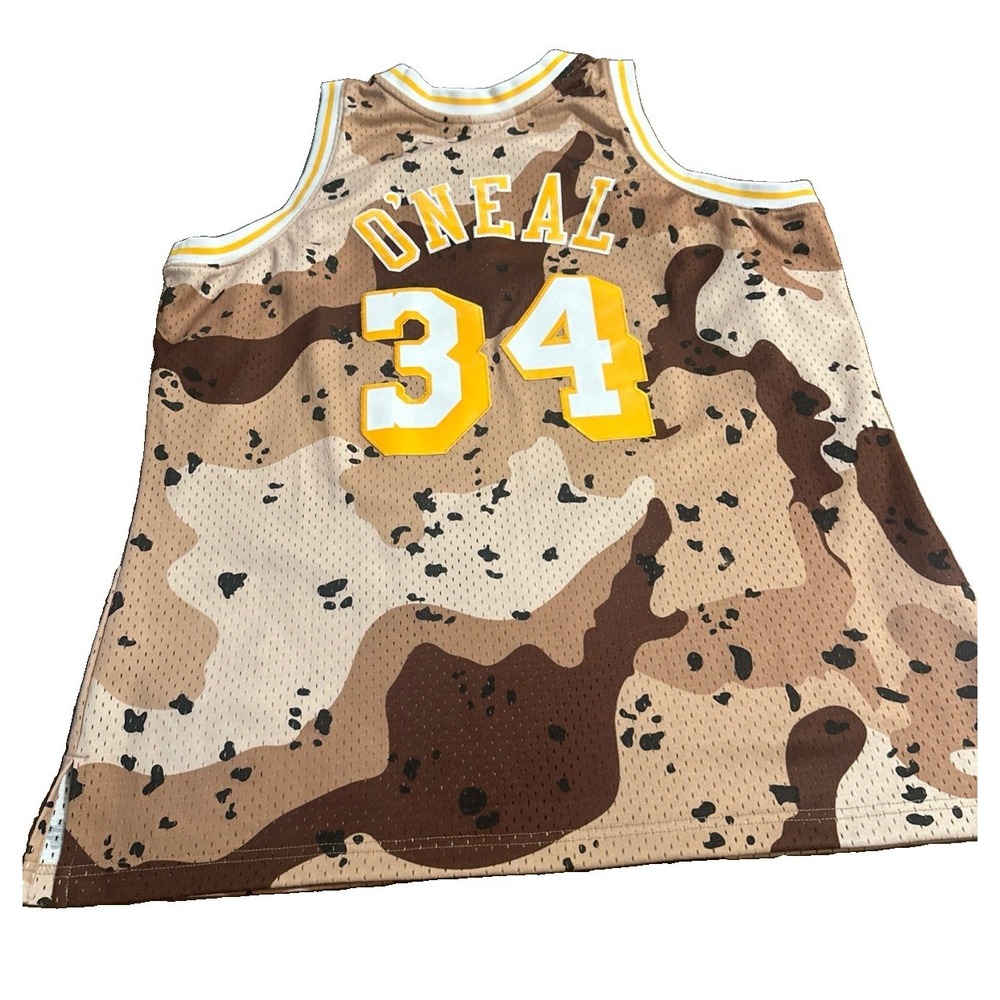 Mitchell & Ness Lakers Shaquille O'Neal #34 Desert Camo Swingman Jersey XL